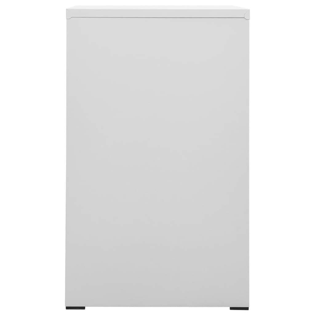 3-Drawer Steel Filing Cabinet in Light Grey
