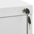 3-Drawer Steel Filing Cabinet in Light Grey