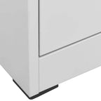 3-Drawer Steel Filing Cabinet in Light Grey