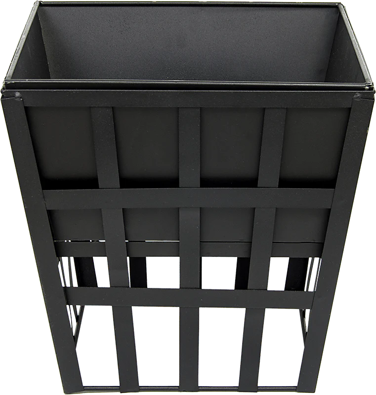 Black Square Fire Pit - Outdoor Heater, BBQ Grill & Tabletop Firepit