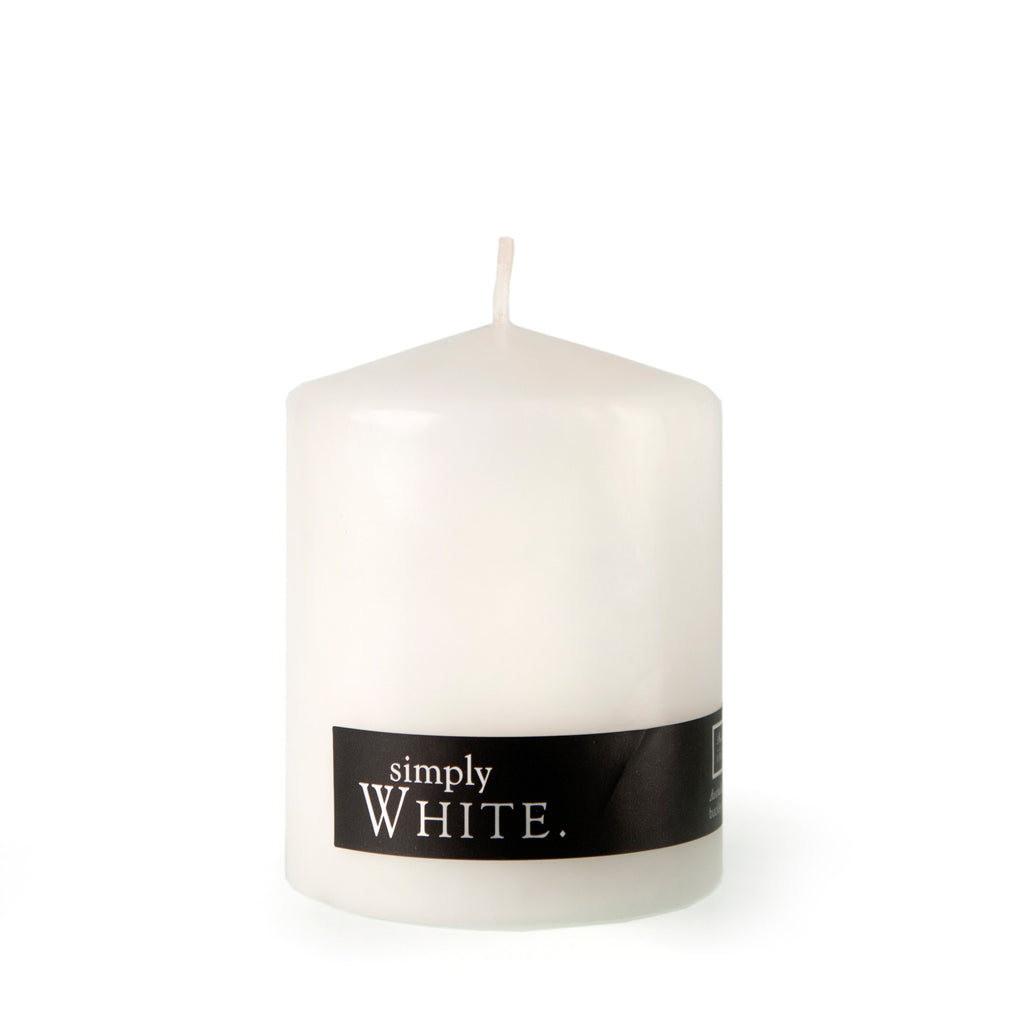 Fat White Pillar Candle