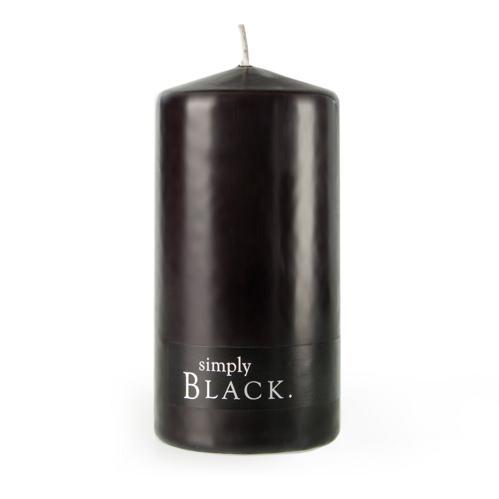 Large Black Pillar Candle