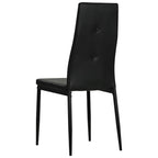 Dining Chairs in Black Faux Leather — Set of 2