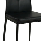 Dining Chairs in Black Faux Leather — Set of 2