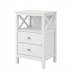 Levede Bedside Table Nightstand Side End Table 2 Drawers Storage Bedroom Cabinet-2050056781207572480