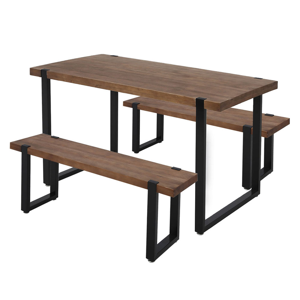 Levede Wooden Dining Sets 1XTable+2X-2006733279557980160