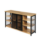 Levede Bar Cabinet Buffet Sideboard Oak-2018816921012670464
