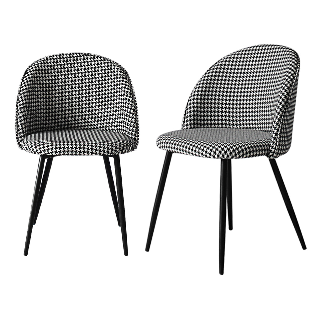 Levede 2x Dining Chairs Kitchen Cafe Black and White-2029387285673414656