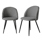 Levede 2x Dining Chairs Kitchen Cafe Black and White-2029387285673414656