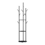 Levede Coat Rack Clothes Stand 8 Hook Organizer Black-2018816848522514432