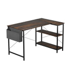 Levede L Shaped Computer Desk Corner Desk Brown-2018816895477747712
