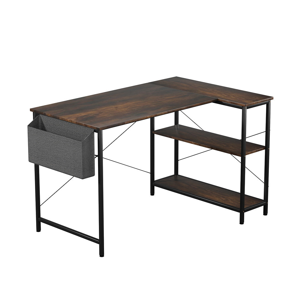 Levede L Shaped Computer Desk Corner Desk Brown-2018816895477747712