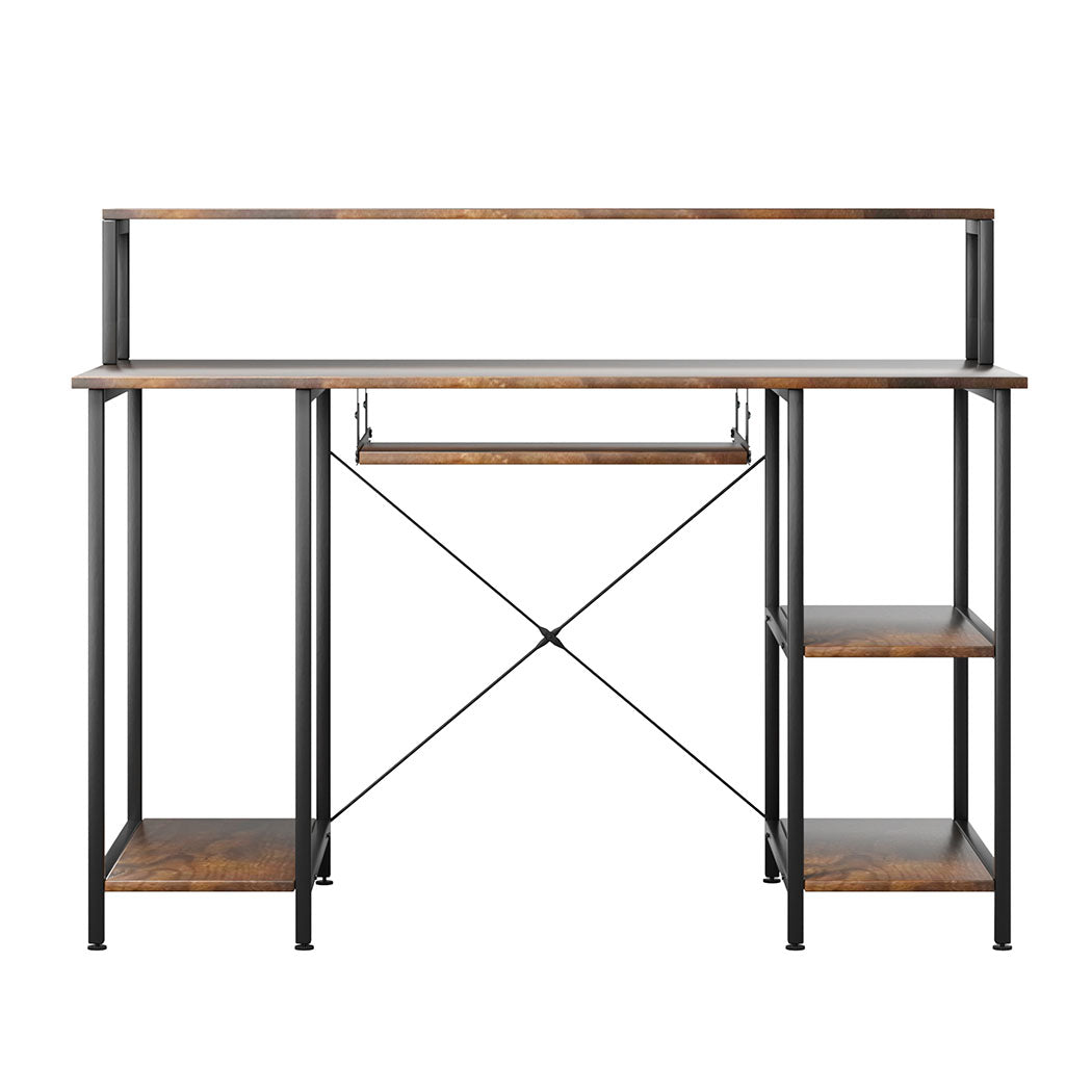 Levede Office Gaming Computer Desk Brown-2029387250692919297 Main image