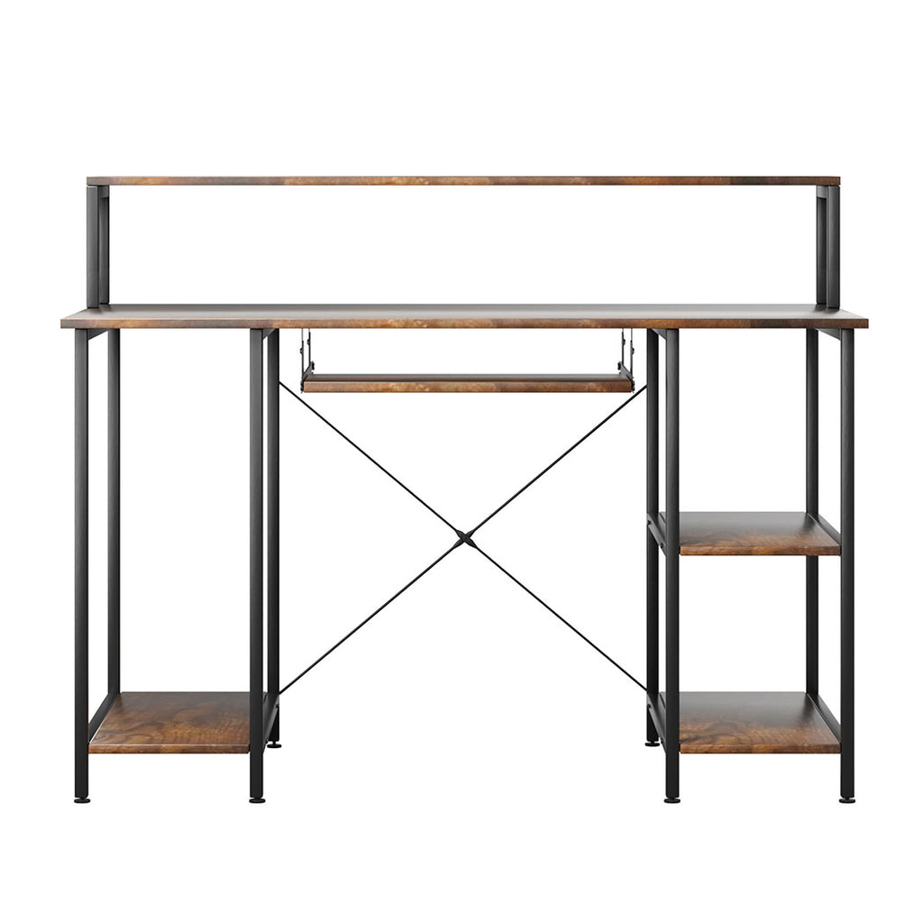 Levede Office Gaming Computer Desk Brown-2029387250692919297