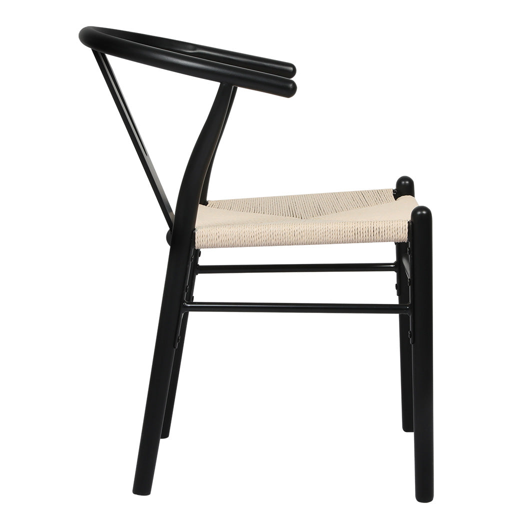 Levede 4x Dining Chairs Wooden Hans Black-2018816917736919041 Main image