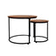 Levede Round Nesting Table Coffee Table Wood Side Table-2006732776480575489