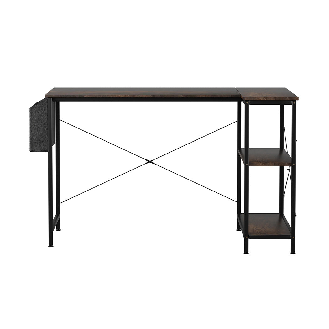 Levede L Shaped Computer Desk Corner Desk Brown-2018816895477747713 Main image