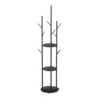 Levede Coat Rack Clothes Stand 8 Hook Organizer Black-2018816848522514433