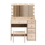 Levede Dressing Table Stool Set Oak-2029387202403897345
