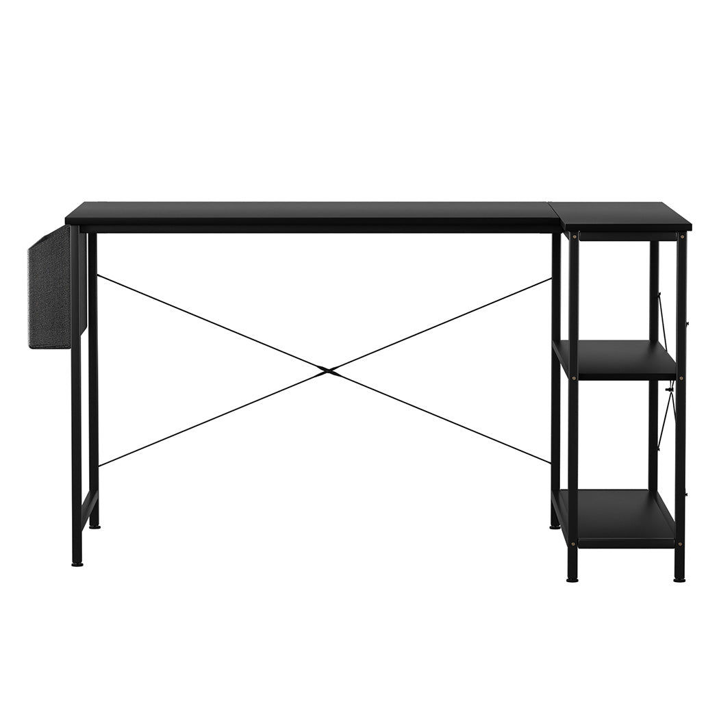 Levede L Shaped Computer Desk Home Desk Black-2029387250143465473 Main image