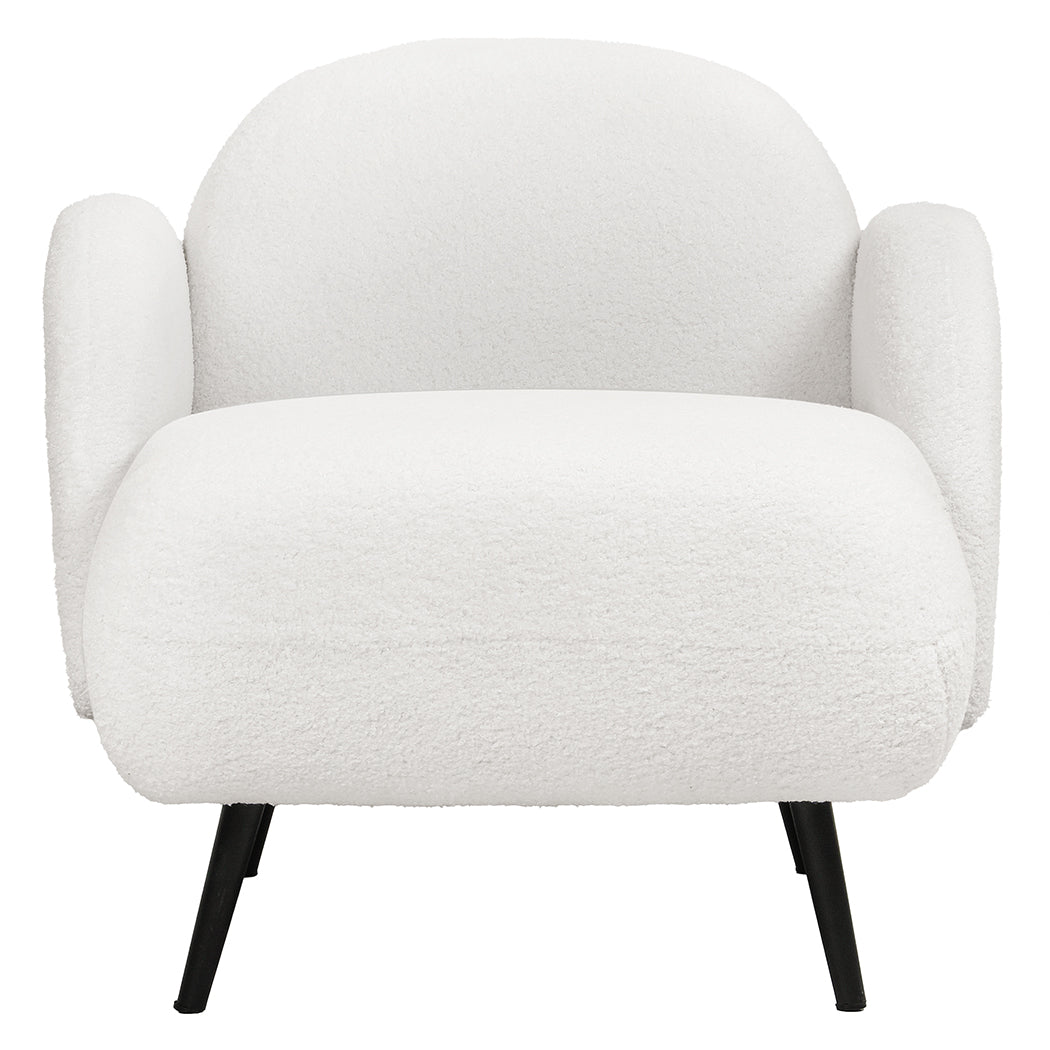 Levede Sofa Chair Fleece Upholstered Single White-2006732843727851521 Main image