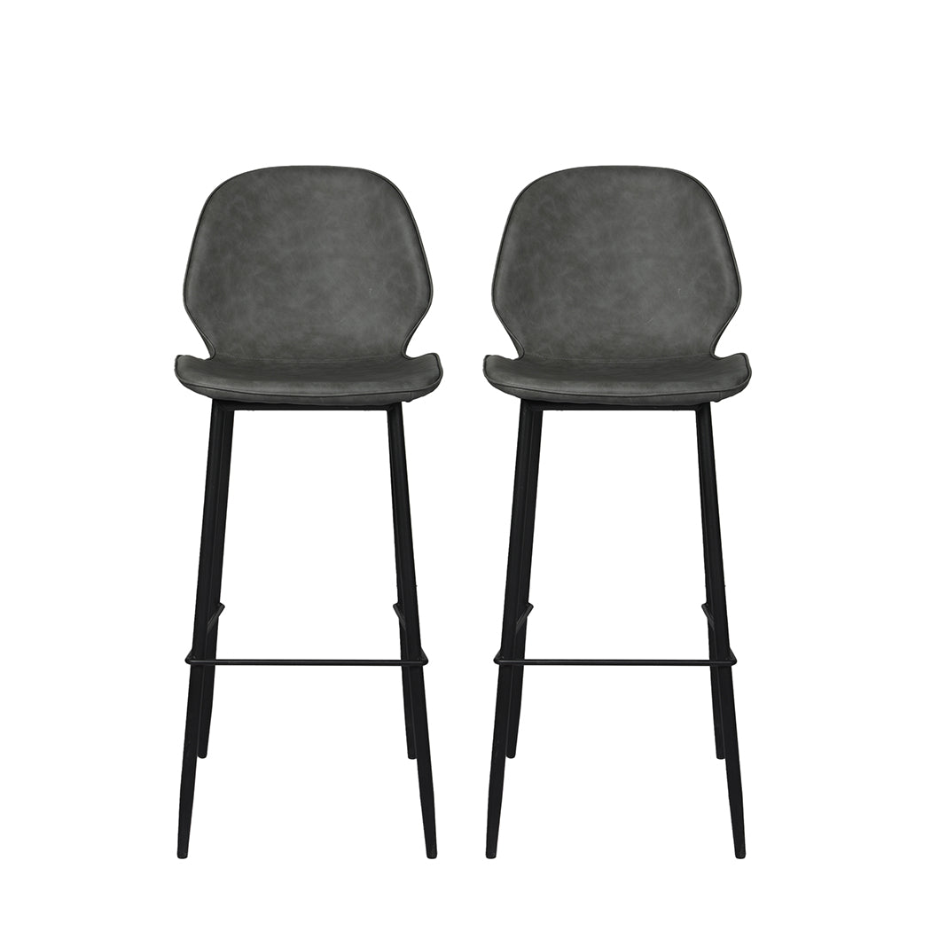 Levede 2x Bar Stool Barstools Counter Grey-2006733275812466689 Main image