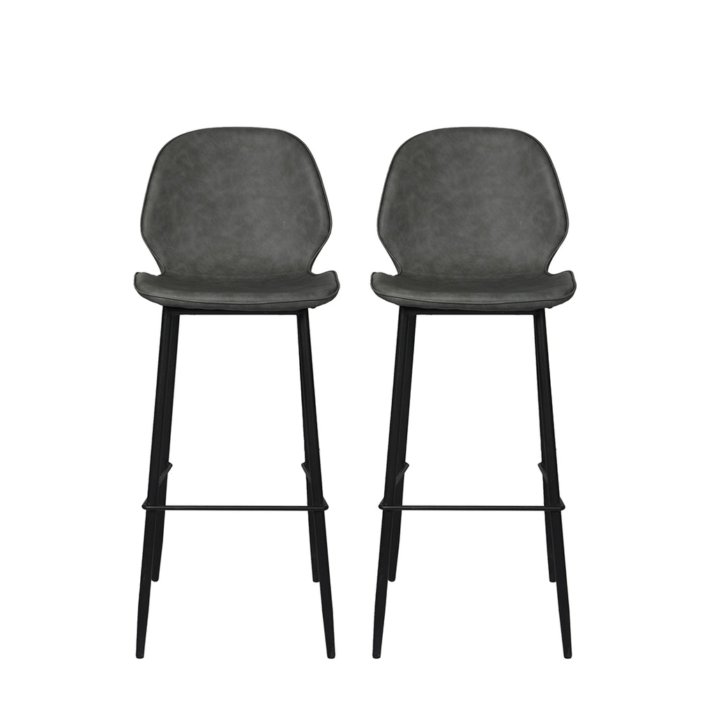Levede 2x Bar Stool Barstools Counter Grey-2006733275812466689