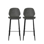 Levede 2x Bar Stool Barstools Counter Grey-2006733275812466689
