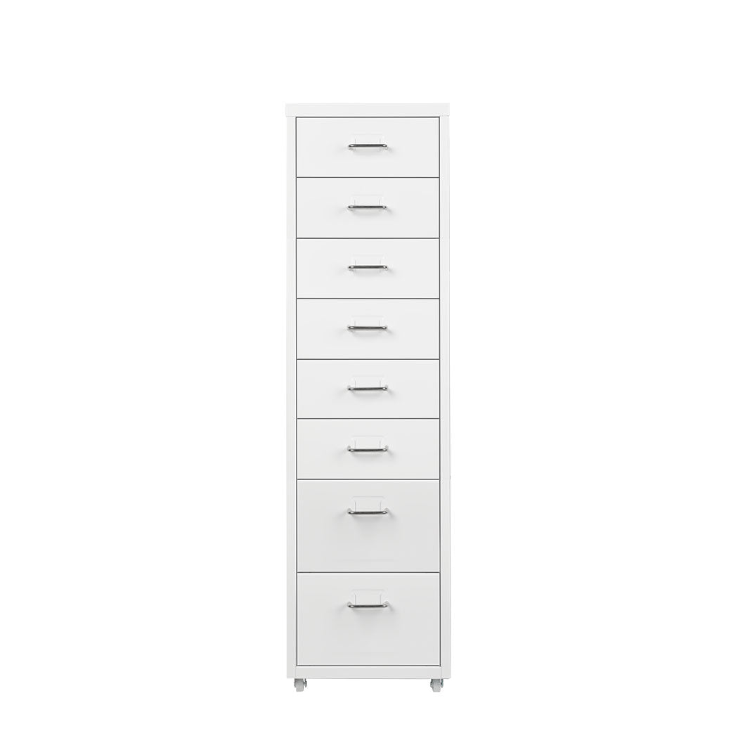 Levede Office Cabinet 8 Drawer Drawers White-2006733172112494593 Main image