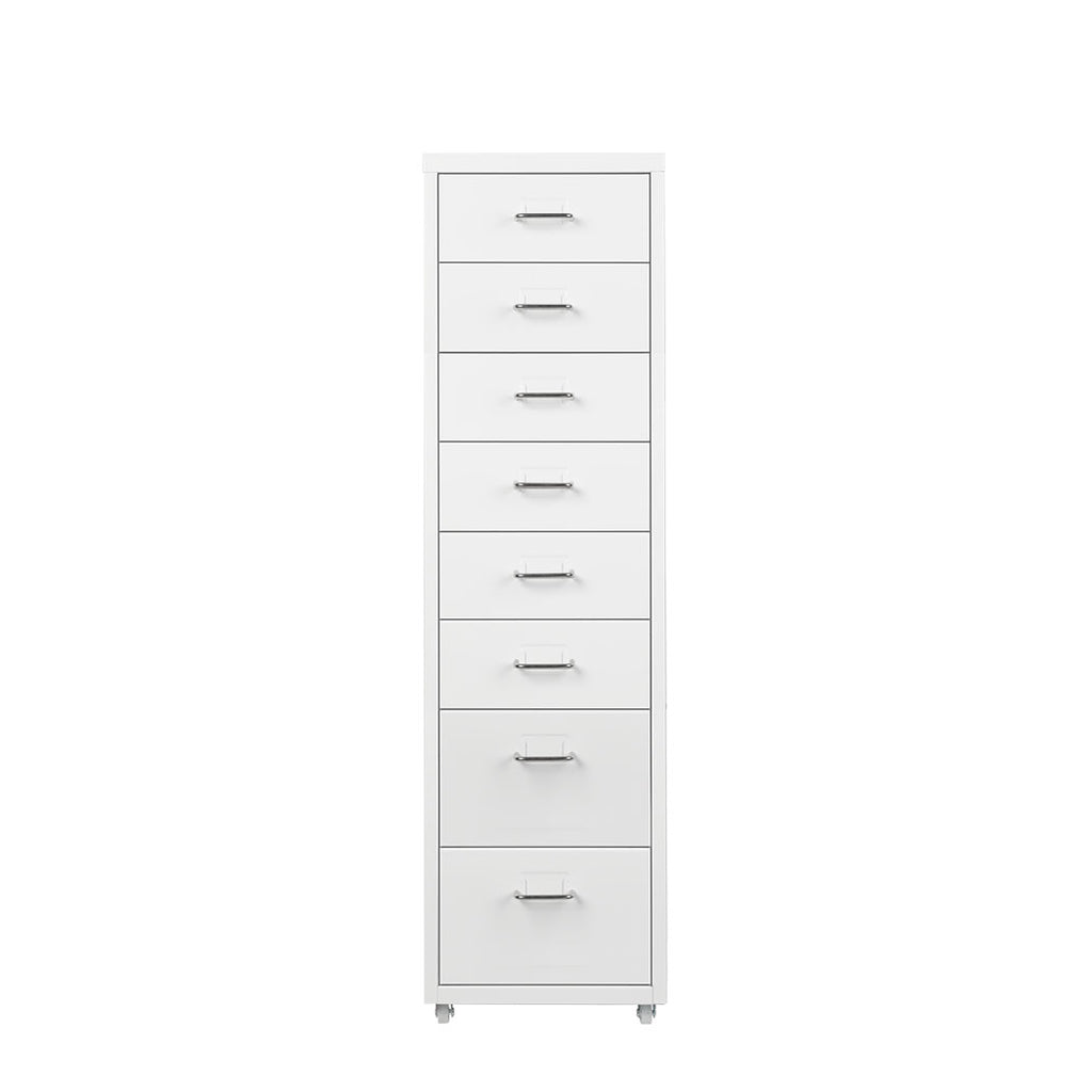 Levede Office Cabinet 8 Drawer Drawers White-2006733172112494593