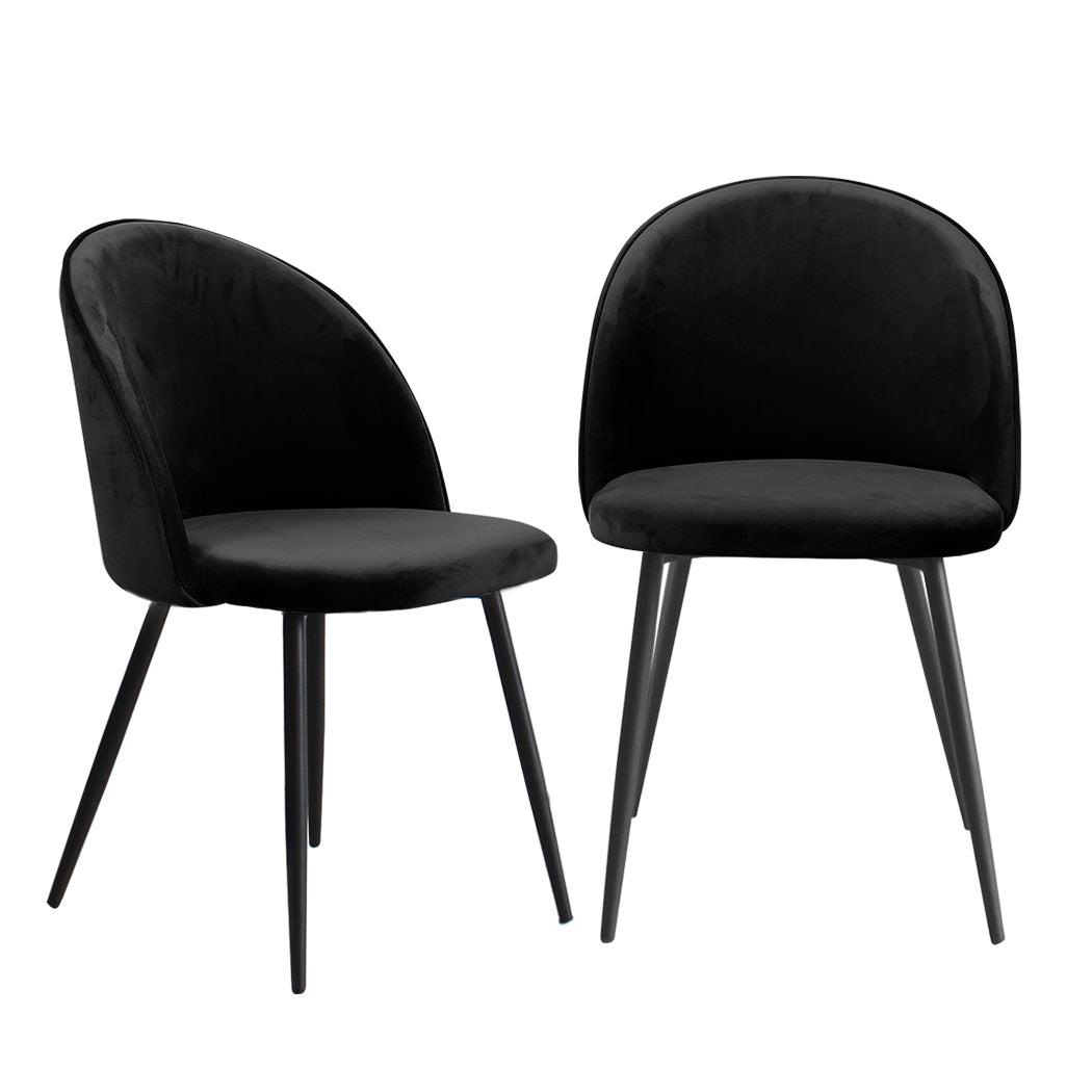 Levede 4x Dining Chairs Kitchen Cafe Black-2006732720193015809