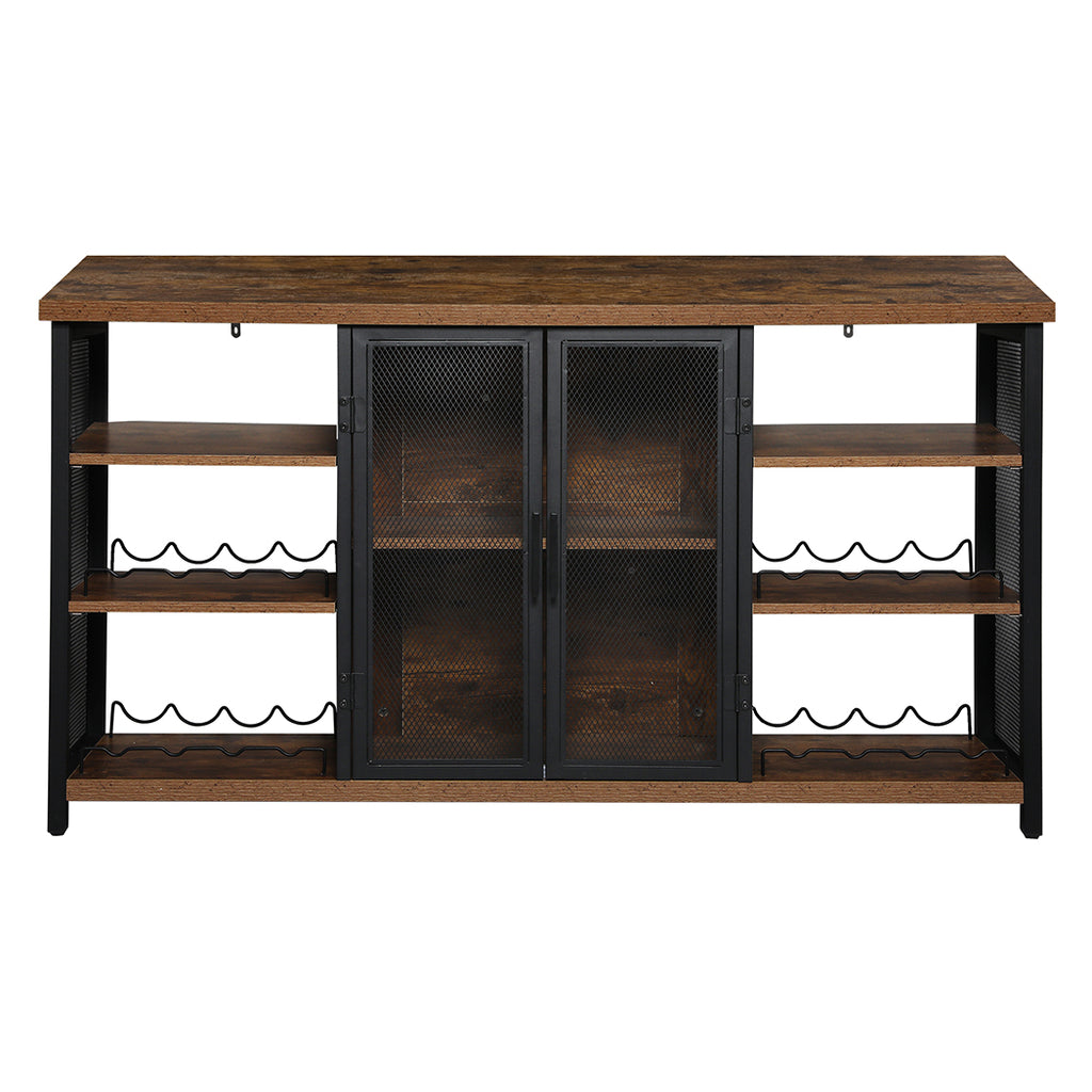 Levede Bar Cabinet Buffet Sideboard Walnut-2018816921222385665