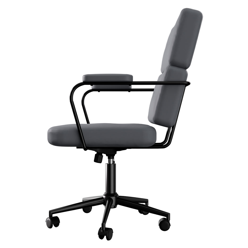 LEVEDE Ergonomic Office Chair Computer PU Grey-2029387206975688705 Main image