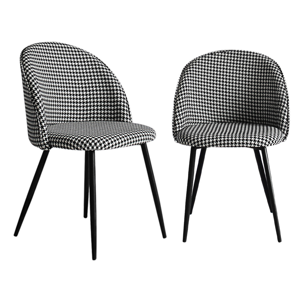 Levede 2x Dining Chairs Kitchen Cafe Black and White-2029387285673414657