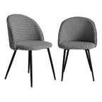 Levede 2x Dining Chairs Kitchen Cafe Black and White-2029387285673414657