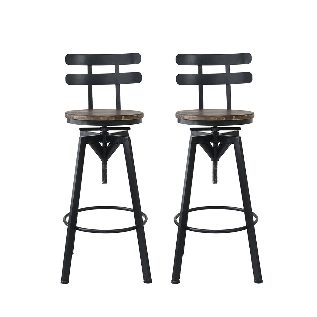 Levede 2x Bar Stool Industrial Adjustable-2006732717995200513 Hauptbild