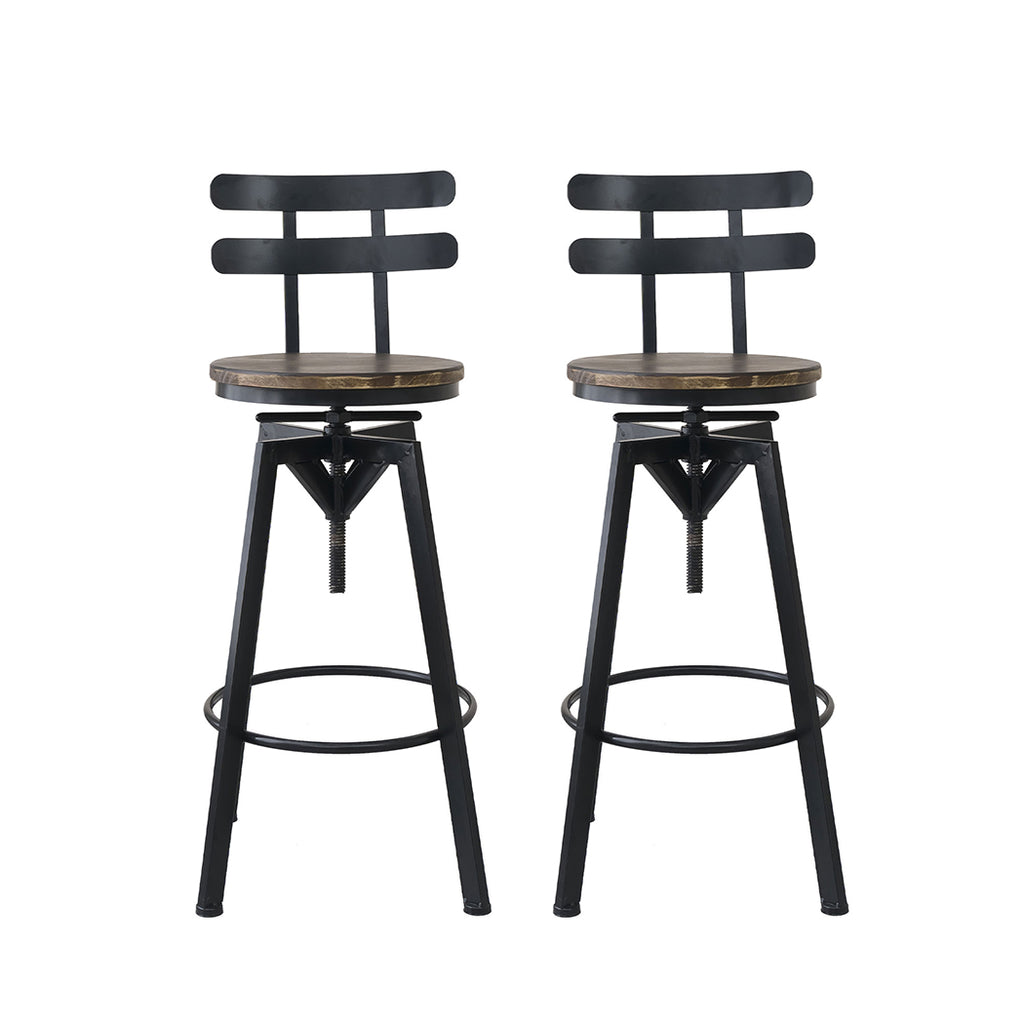 Levede 2x Bar Stool Industrial Adjustable-2006732717995200513