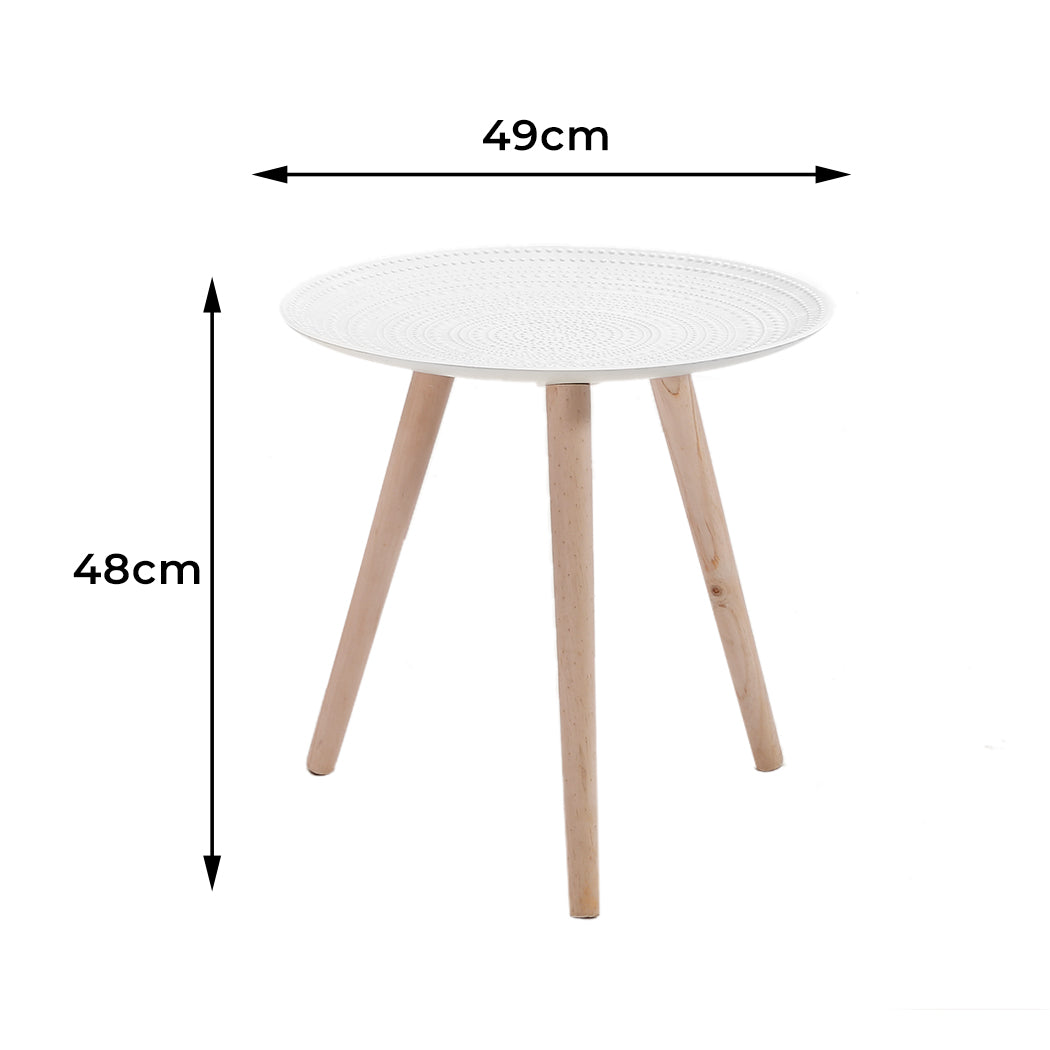 Side Table Coffee Bedside End White Secondary image
