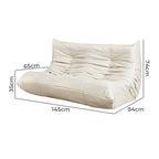 Levede 2 Seaters Floor Sofa Caterpillar Lounge-2006732811075194882