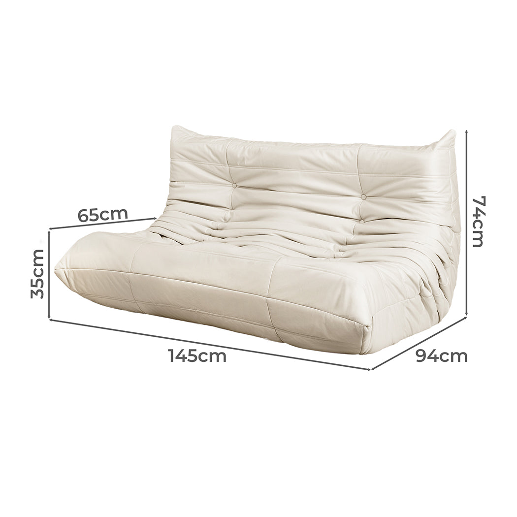 Levede 2 Seaters Floor Sofa Caterpillar Lounge-2006732811075194882
