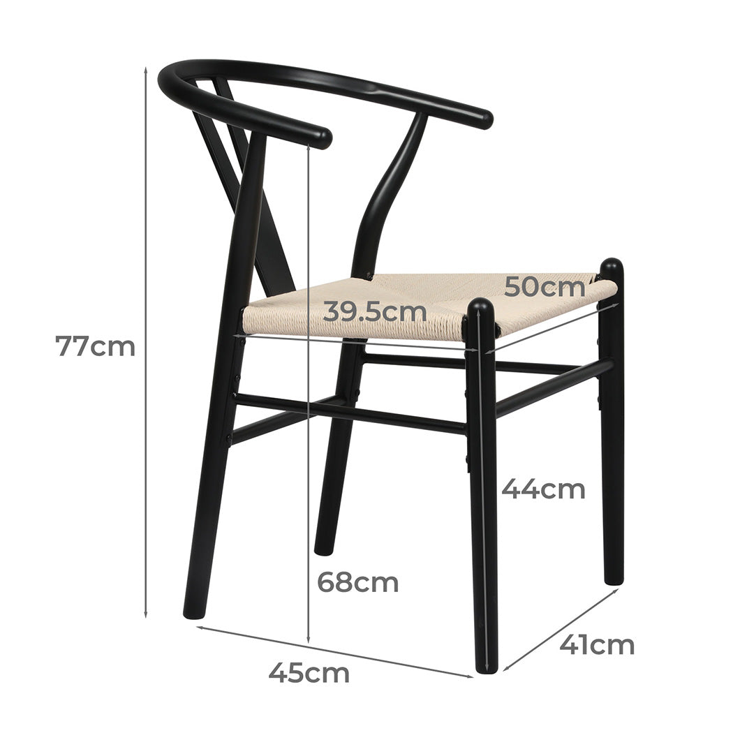 4 x Hans Black Wooden Dining Chairs Secondary image