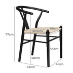 Levede 4x Dining Chairs Wooden Hans Black-2018816917736919042