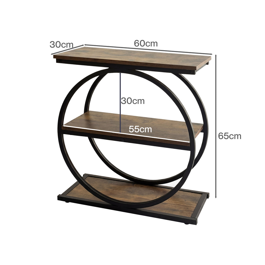 Narrow Side Table 3 Tiers End Table Adjustable Sofa Side Table Bedroom Secondary image