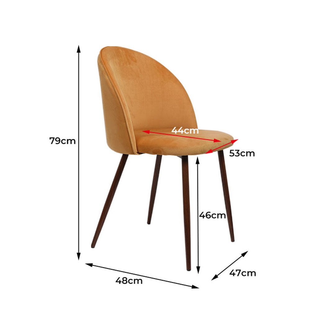 4 x French Mustard Dining Chairs Secondary image