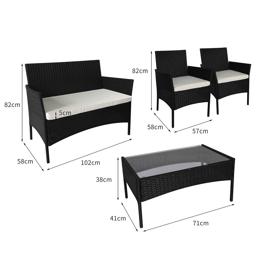 4-piece Outdoor Furniture Setting Secondary image