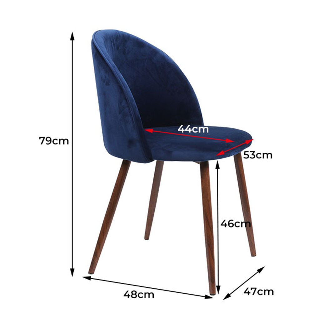 4 x French Navy Dining Chairs Secondary image
