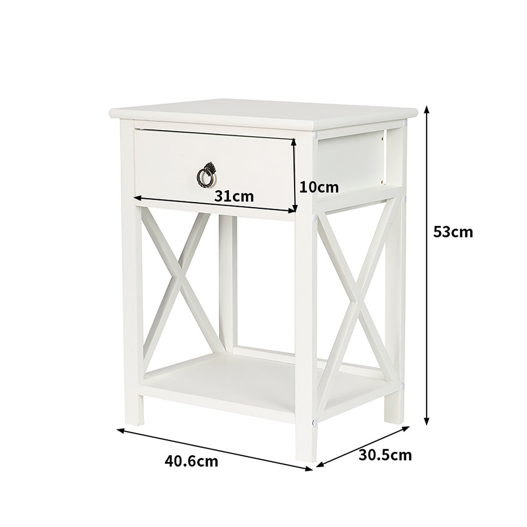 2 x Bedside Tables Drawers Side Zweitbild