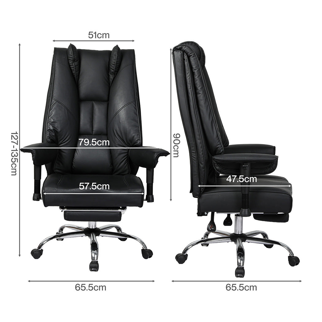 Heavy Duty Office Chair Tall PU Leather High Back Computer Work Seat Secondary image