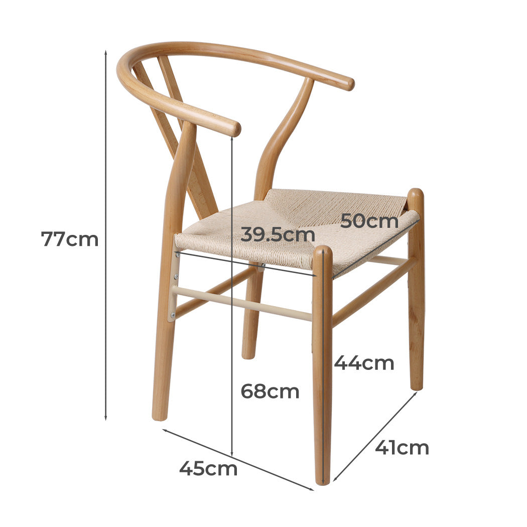 4 x Hans Natural Wooden Dining Chairs Secondary image