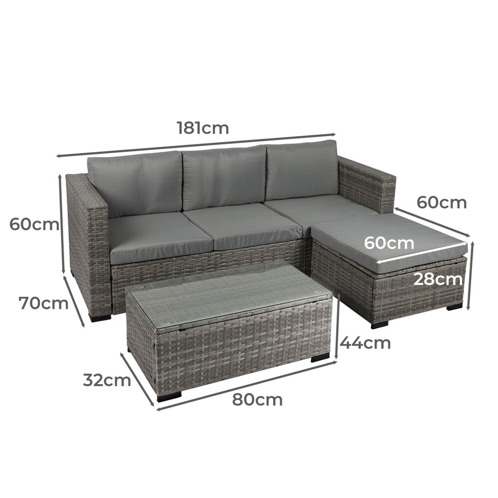 Levede 5pcs Outdoor Sofa Set Patio Furniture-2018816929703268354